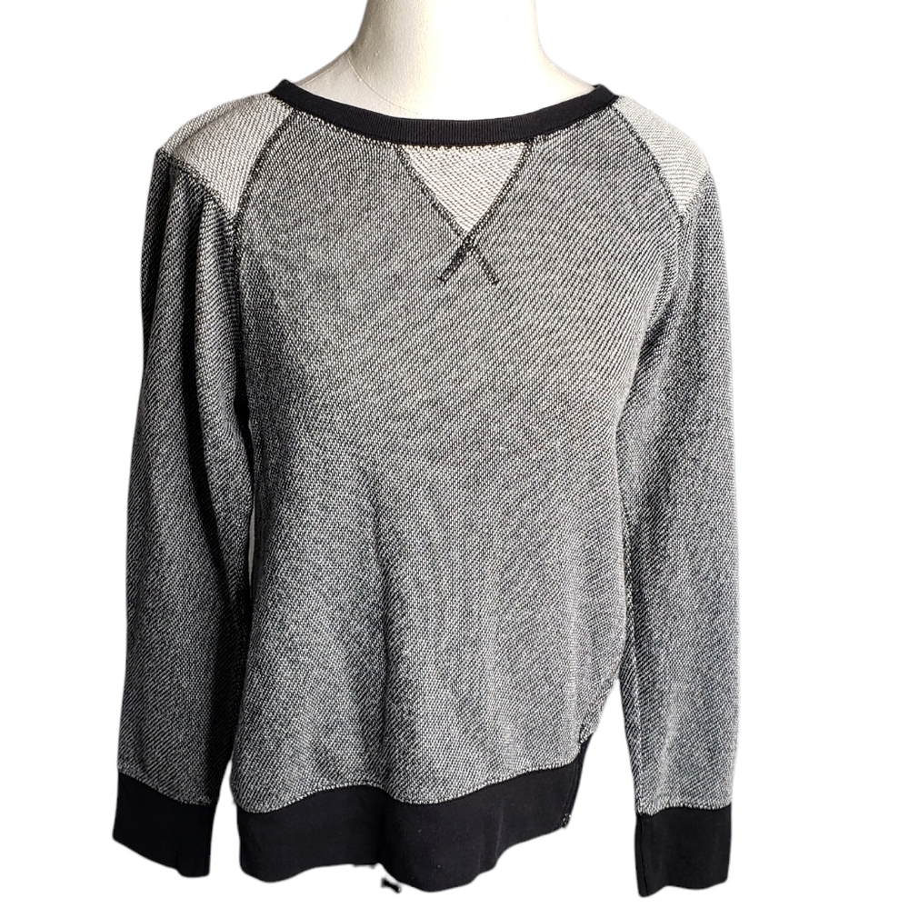 Andrew Marc MNY diagonal zipper sweatshirt EUC M